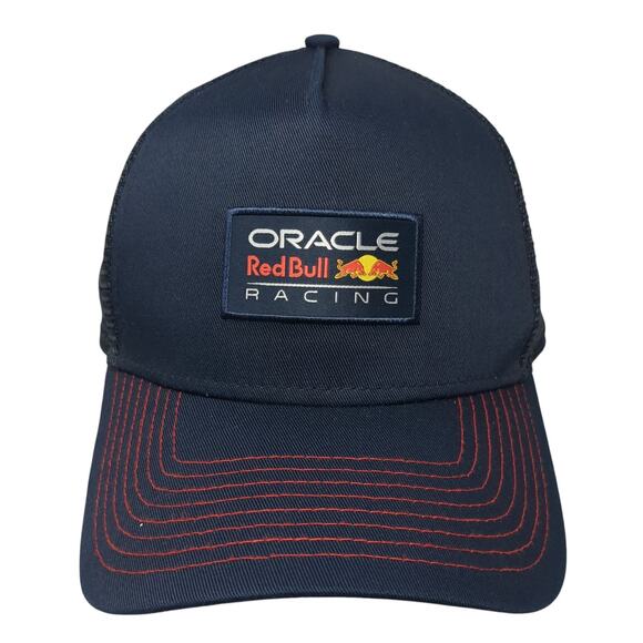 Oracle Red Bull Racing Snapback Trucker Hat Blue One Size Adjustable Mesh Back - Picture 1 of 10